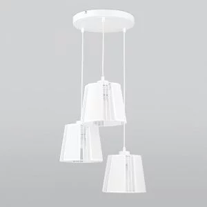 Подвесной светильник с тканевыми абажурами TK Lighting Carmen White 2574