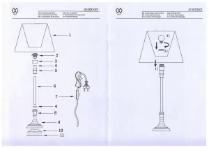 Настольный светильник MW-Light Салон серебристый 415032301