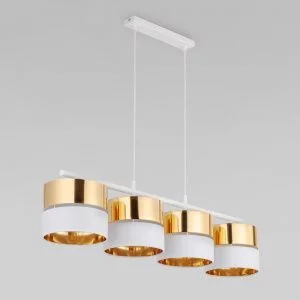 Подвесной светильник с тканевыми абажурами TK Lighting Hilton Gold 4775