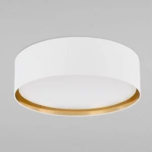 Потолочный светильник с тканевым абажуром TK Lighting Bilbao White Gold 3433