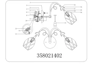 Настенный светильник MW-Light Грация бронзовый 358021402