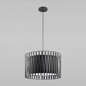 Подвесной светильник с тканевым абажуром TK Lighting Harmony Black 1655