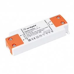 Блок питания ARV-SP-24020-FLAT-B (24V, 0.83A, 20W) (Arlight, IP20 Пластик, 5 лет)