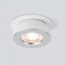 Встраиваемый поворотный светодиодный светильник Pruno 25080/LED 8W 4200К белый/серебро Elektrostandard a060946