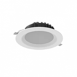 Светодиодный светильник "ВАРТОН" Downlight круглый встраиваемый 190*70 мм 16W 4000K IP54/20 RAL9010 белый матовый аварийный автономный постоянного действия