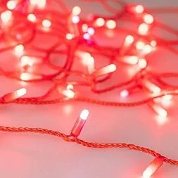 Светодиодная гирлянда ARD-STRING-CLASSIC-10000-RED-100LED-MILK-FLASH Red (230V, 7W) (Ardecoled, IP65)