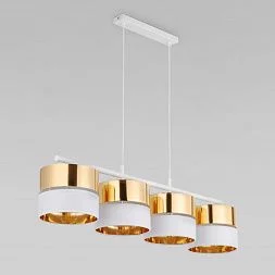 Подвесной светильник с тканевыми абажурами TK Lighting Hilton Gold 4775